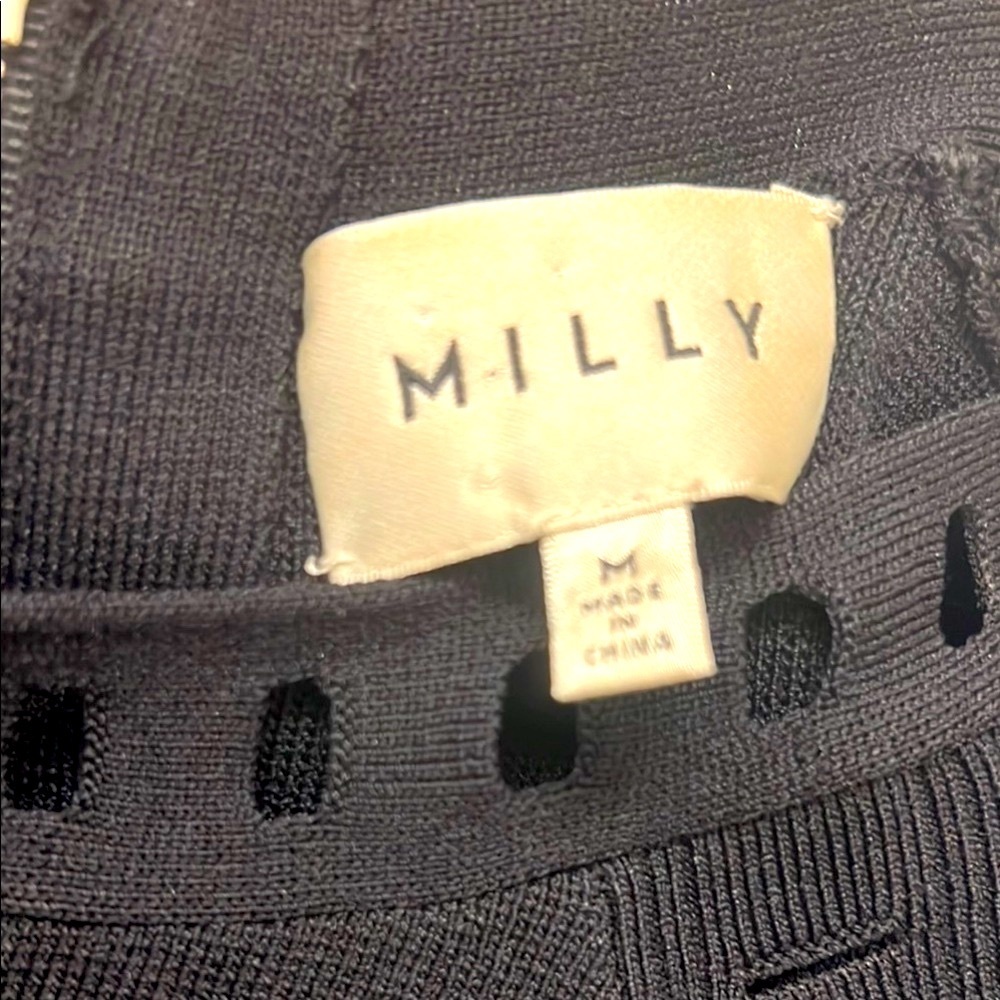 Milly Elegant Black Short Sleeve Dress - Picture 3 of 4